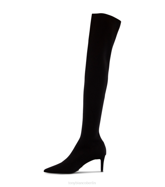 Stiletto-Stiefel| de Tony Bianco Frauen Gracie lange Stiefel schwarze Socken gestrickt 4624568